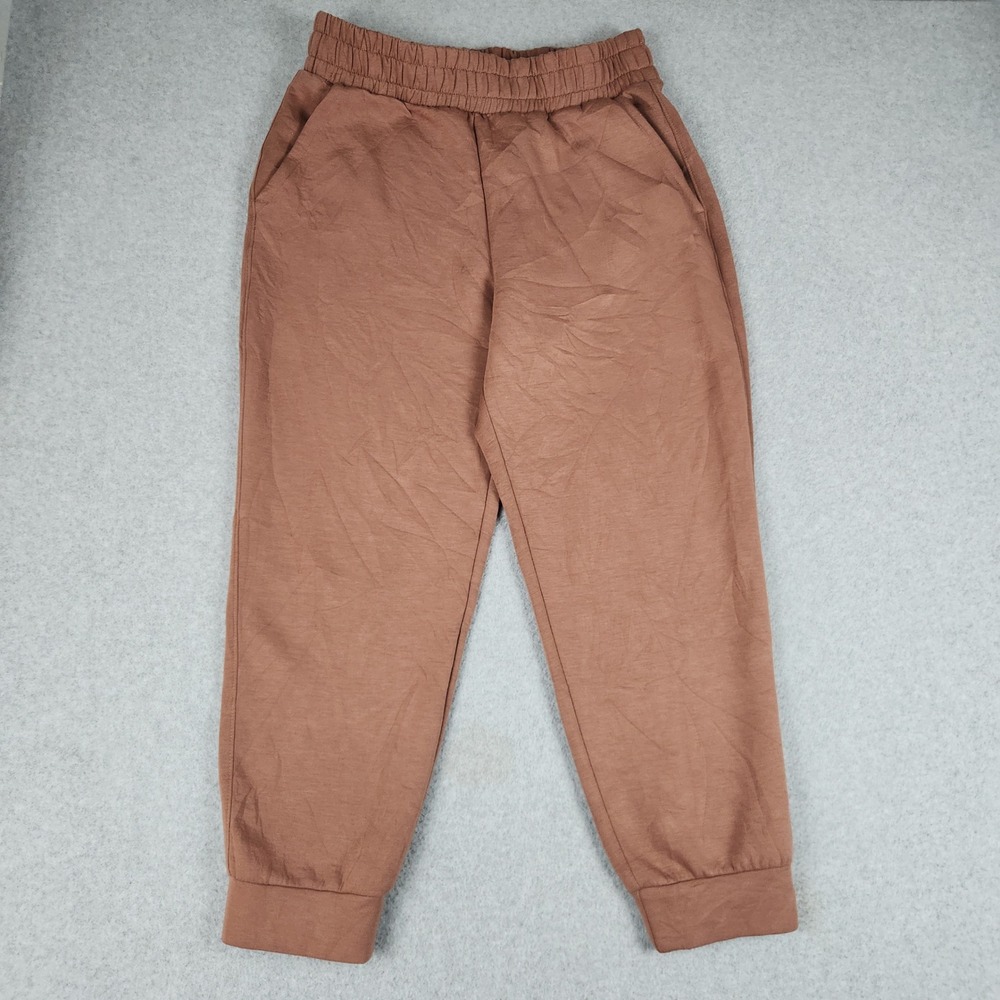 Old Navy Jogger Pants Womens L Brown Bounce Fleece‎ Active Breathable High Rise